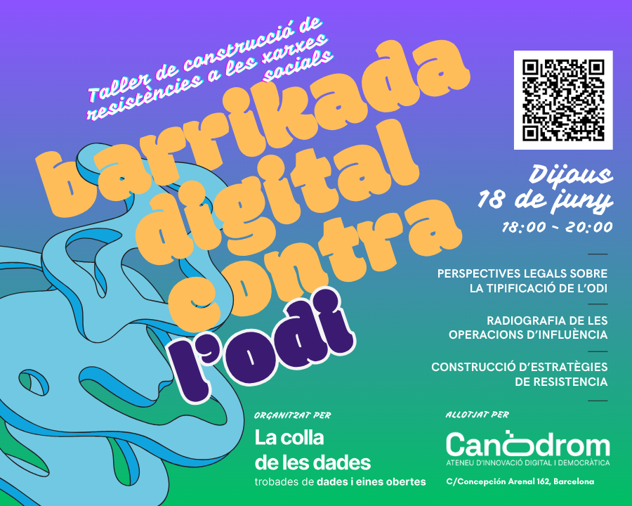 Poster que diu: Barrikada Digital contra l'odi