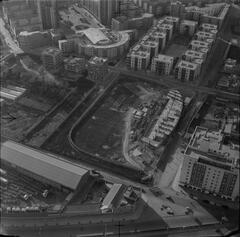 Fotografia aèria del Canòdrom en construcció